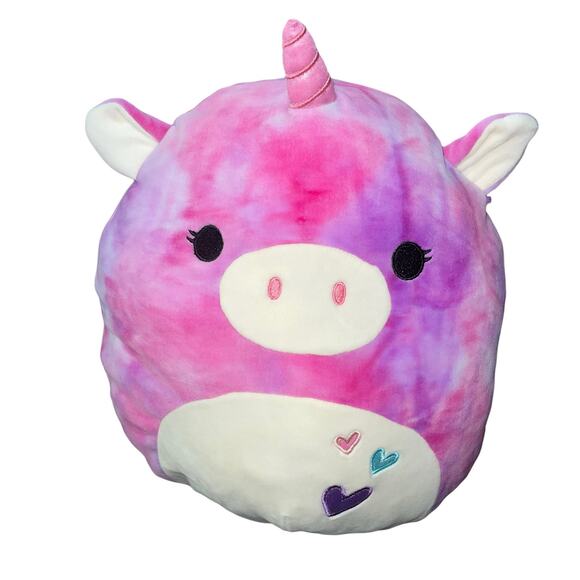 Squishmallows Plush Pillow Unicorn Lola Stuffed Animal Hearts Nursery Shower 15” - Picture 4 of 12